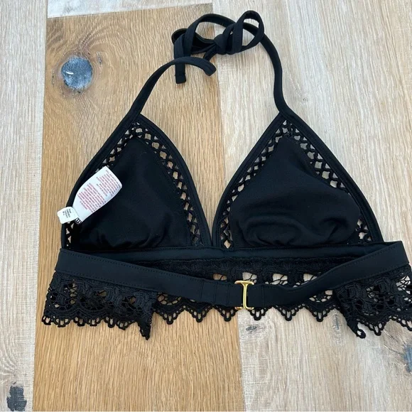 Xhilaration Black Triangle Bikini Top Size Small - Picture 4 of 5